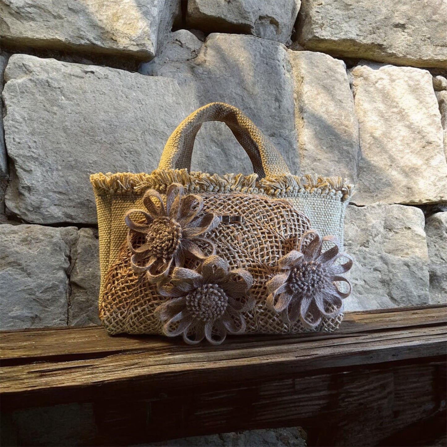 LINA — One-of-a-Kind Woven Statement Handbag