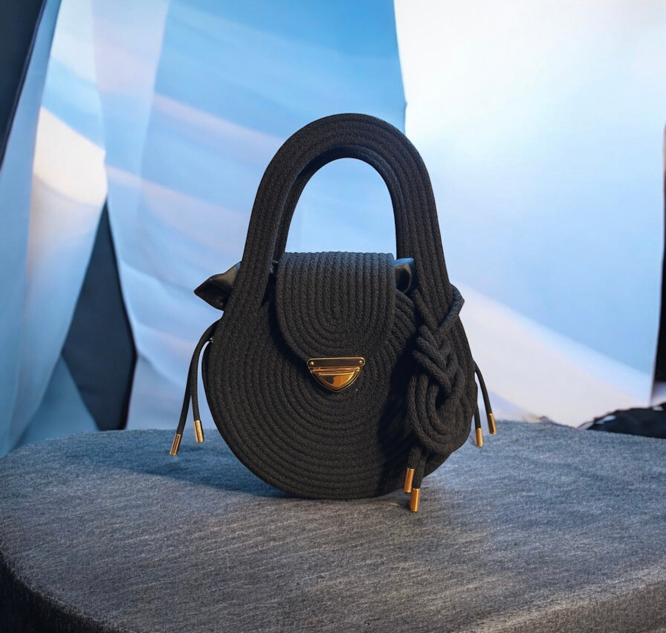 Elara — One of a Kind Handcrafted Rope Bag with Inner Pouch
