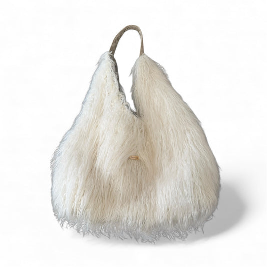 LAMA — One-of-a-Kind Faux Fur Handbag