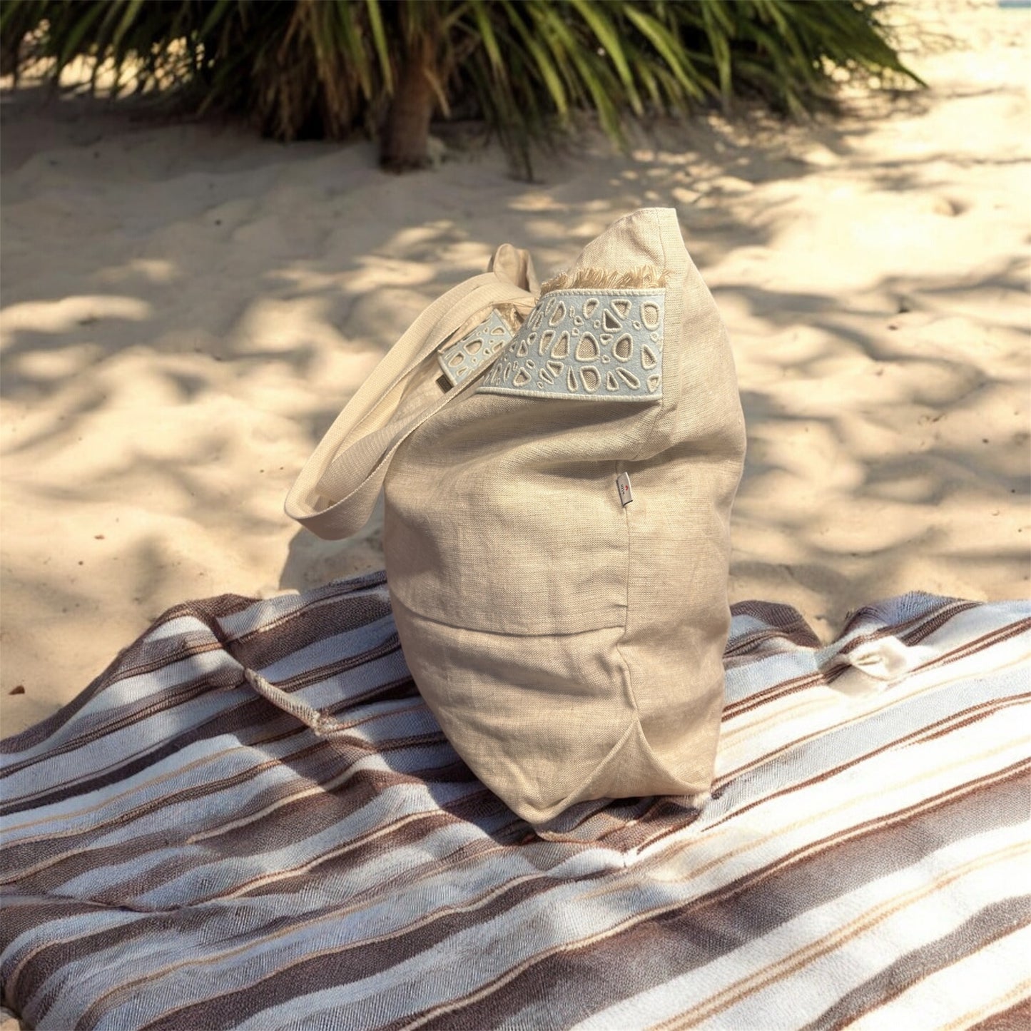 Blue Lagoon — Exclusive Linen Beach Bag Set