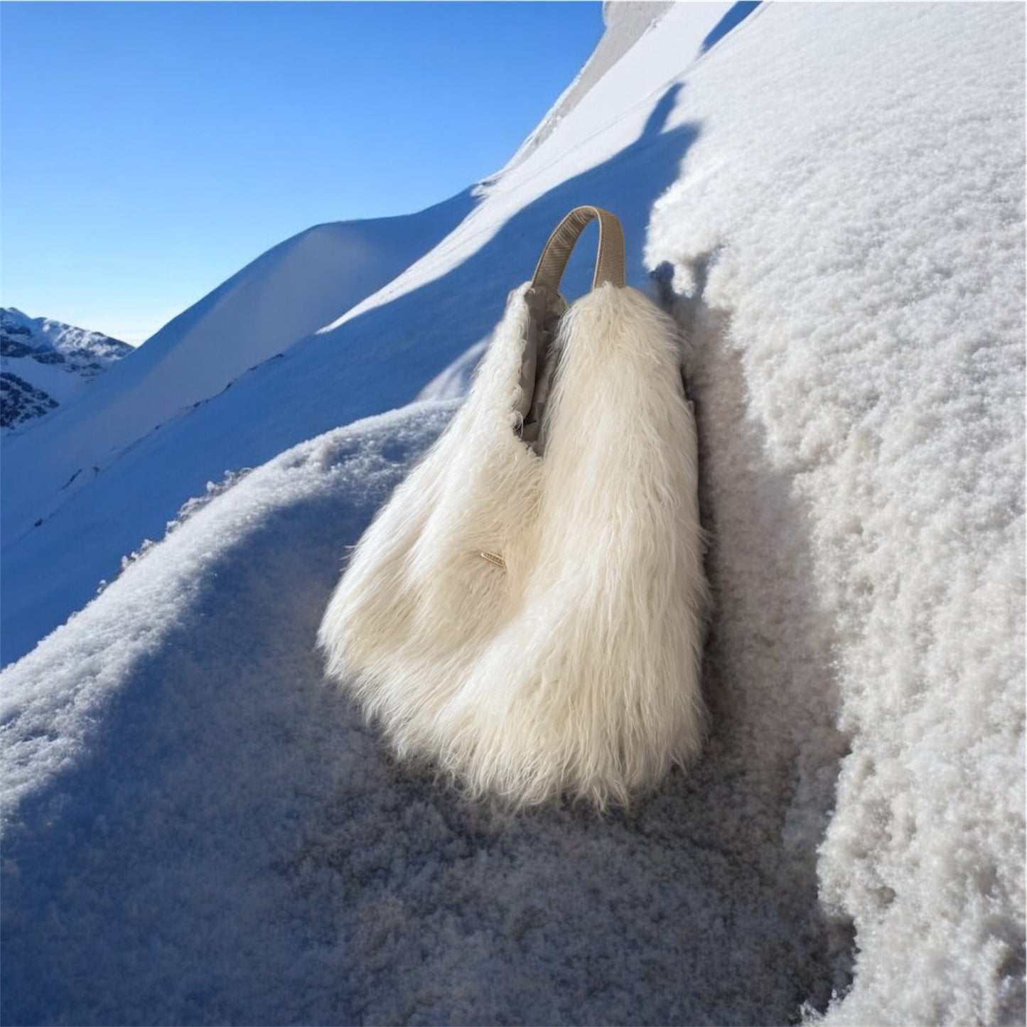 LAMA — One-of-a-Kind Faux Fur Handbag