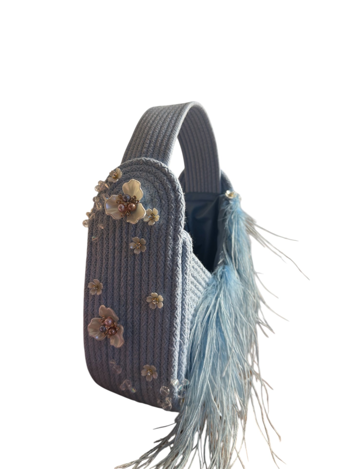 Blue Whisper — One of a Kind Handcrafted Rope Bag