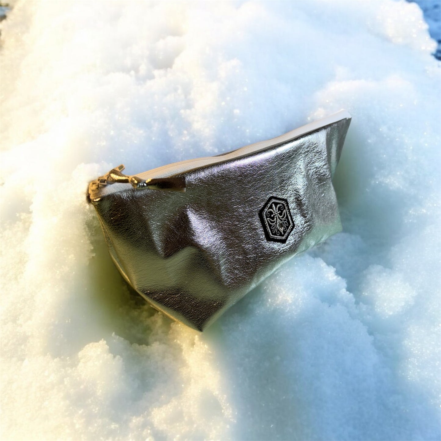 Silver Aura Cosmetic Pouch