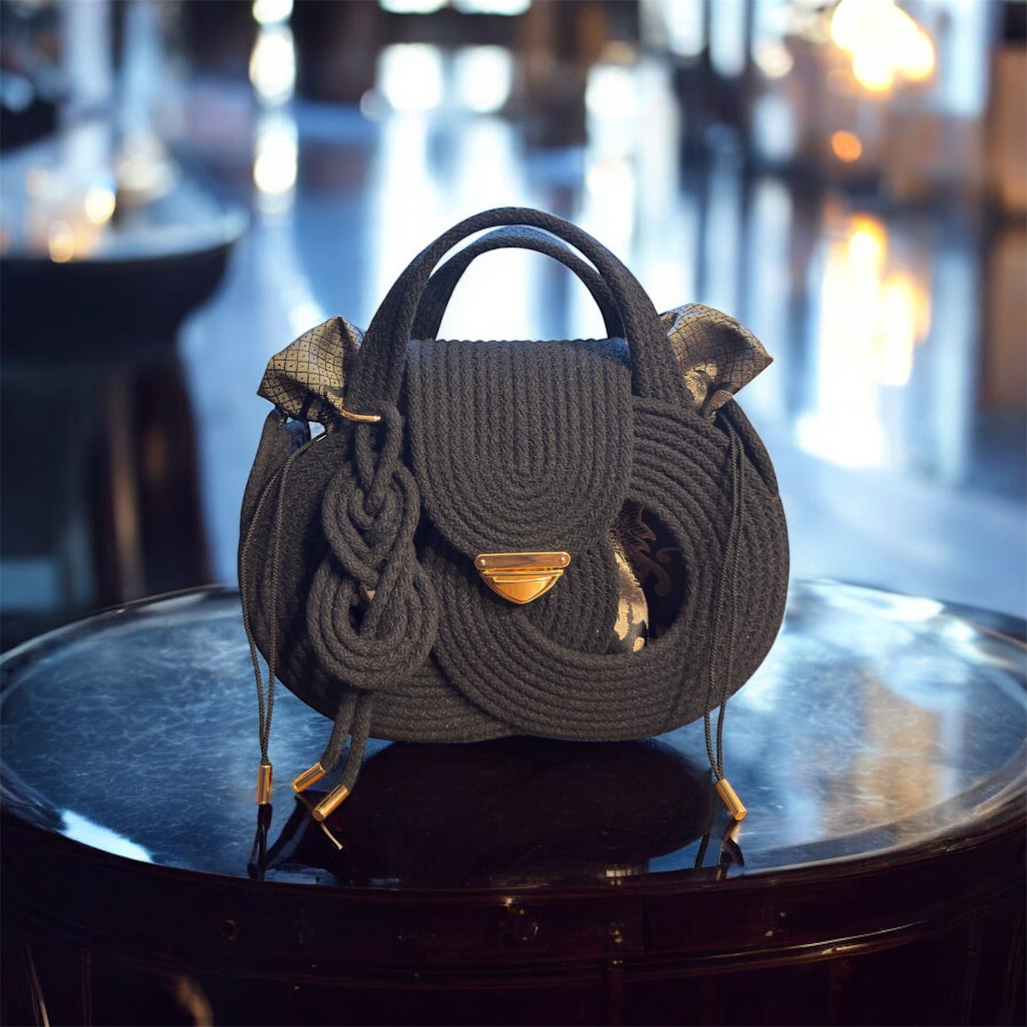 Velora — One of One Sculptural Cotton Cord Handbag