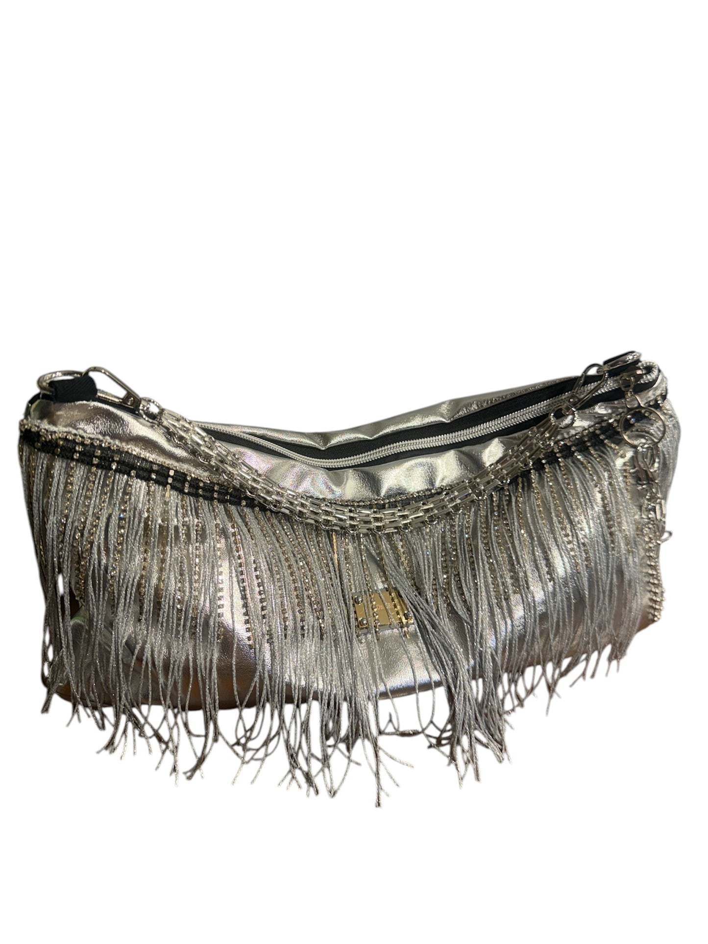 Selah — One of a Kind Silver Fringe Bag