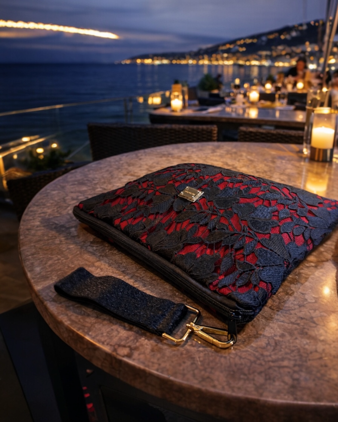 Scarlet Lace Royal Clutch