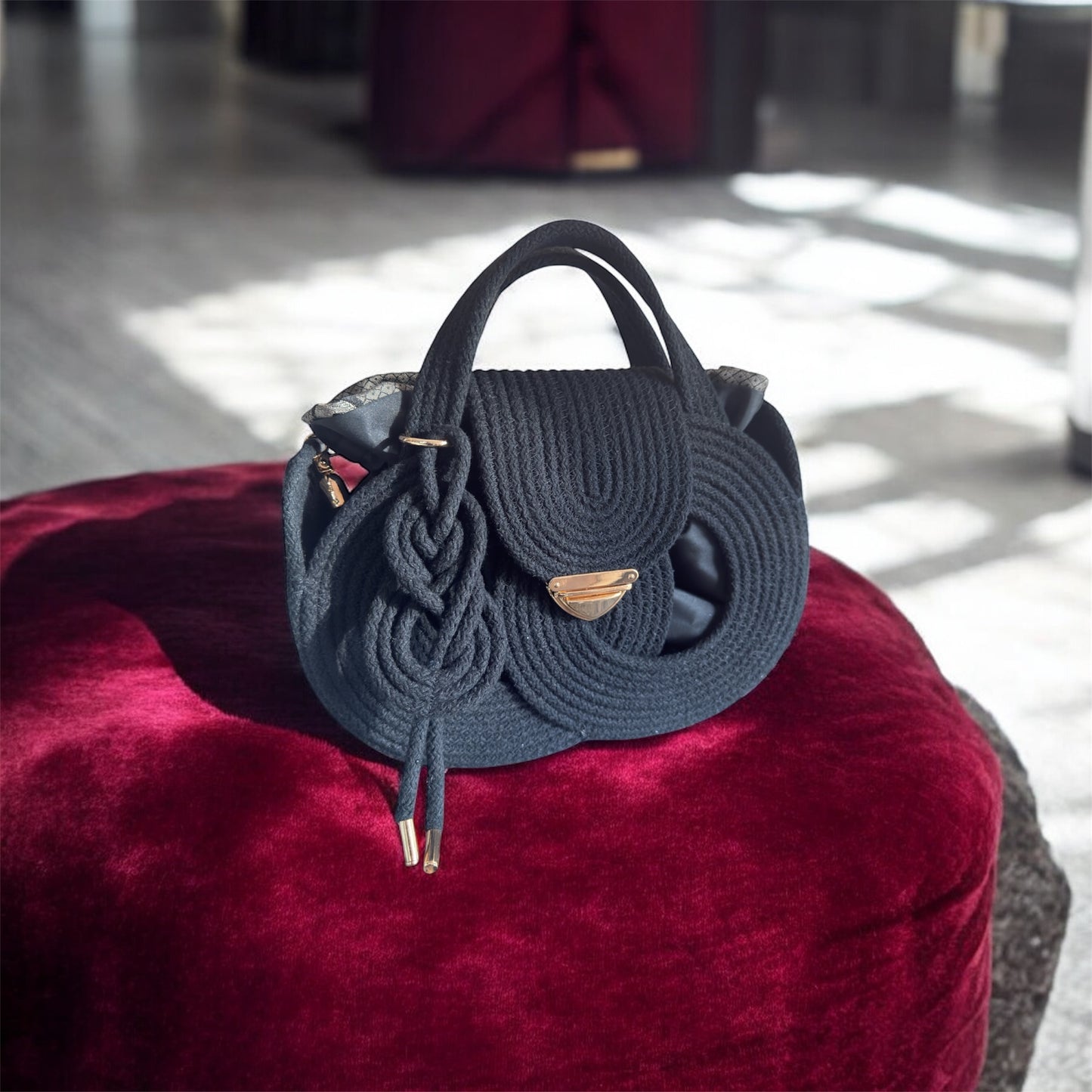 Velora — One of One Sculptural Cotton Cord Handbag
