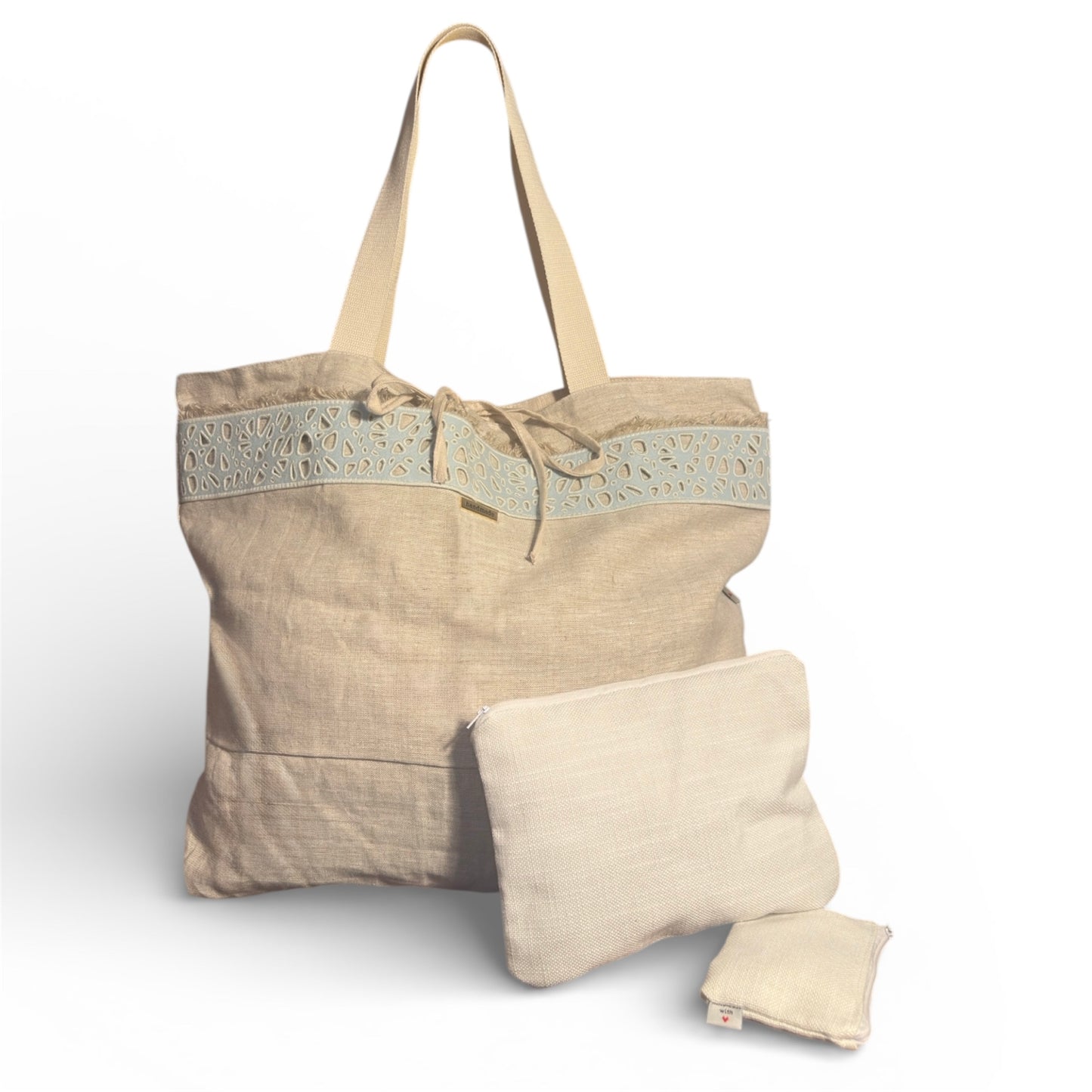 Blue Lagoon — Exclusive Linen Beach Bag Set